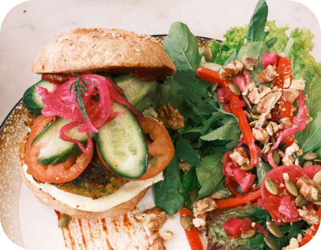 Teriyaki Tempeh Burger
